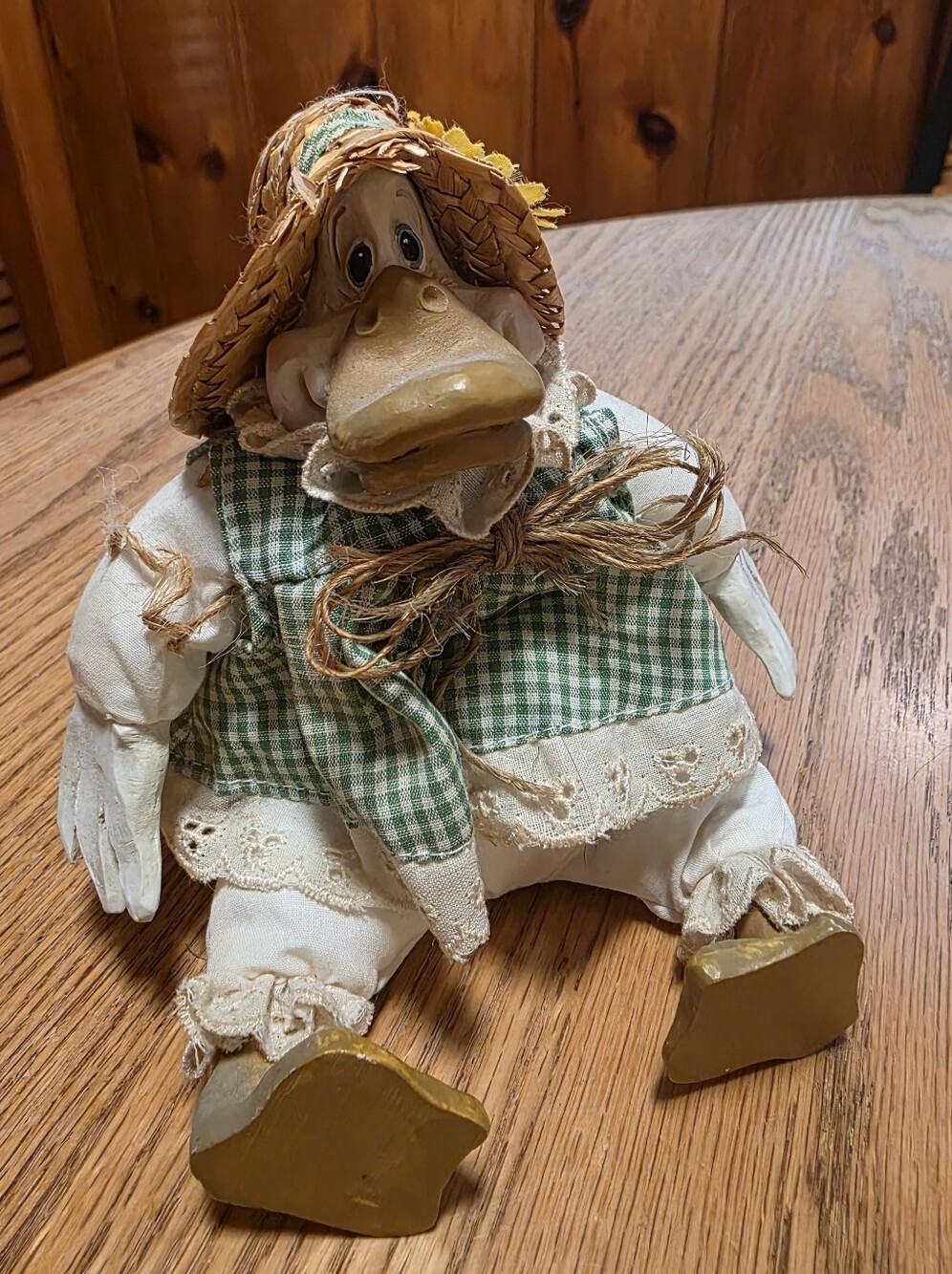 Vintage Russ Berrie "Miss Happywings" Duck Shelf Sitter Kathleen Kelly 5"